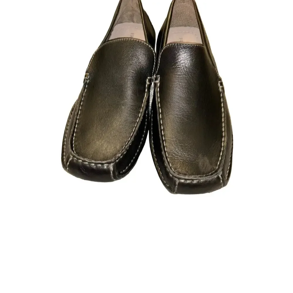 Franco‎ Fortini Max Men's Leather Slip On Black Shoes US Size 9 (310084)